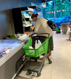 საყიდლების ურიკა საბავშვო სკამით, 100 ლიტრი - მწვანე - Image 4